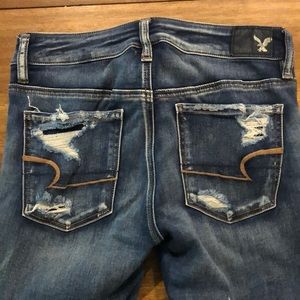 American Eagle- destroyed jeggings- size 4